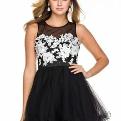 Nox Anabel 6040 Short Fit & Flare Lace Homecoming Cocktail Dress Formal High Neck Dress IN STOCK