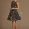 In Stock Nox Anabel R703 Size 12 Short Fit & Flare Sequin Formal Cocktails Dress V Neck Gown