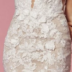 Nox Anabel JE917 3D Floral Lace Mermaid Wedding Dress Bridal Gown Boho Train Mermaid Dresses