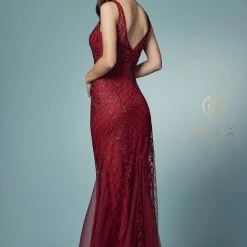 In Stock Mermaid Dresses Nox Anabel A398 Size 4, 8 Long Embellished Lace Formal Evening Gown Prom Dress Wedding Guest