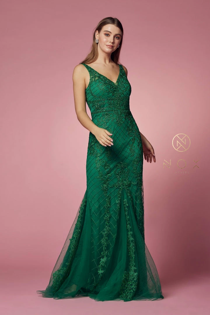 Mermaid Dresses Nox Anabel A398 Long Embellished Lace Formal Evening Gown Prom Dress Wedding Guest 5 Mermaid Dresses Nox Anabel A398 Long Embellished Lace Formal Evening Gown Prom Dress Wedding Guest