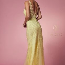 In Stock Mermaid Dresses Nox Anabel A398 Size 4, 8 Long Embellished Lace Formal Evening Gown Prom Dress Wedding Guest