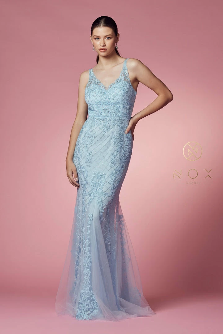Mermaid Dresses Nox Anabel A398 Long Embellished Lace Formal Evening Gown Prom Dress Wedding Guest 9 Mermaid Dresses Nox Anabel A398 Long Embellished Lace Formal Evening Gown Prom Dress Wedding Guest