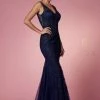 In Stock Mermaid Dresses Nox Anabel A398 Size 4, 8 Long Embellished Lace Formal Evening Gown Prom Dress Wedding Guest