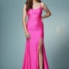 In Stock Backless Dresses Nox Anabel T481 Size 2, 8 Long Fitted Jersey Prom Dress Backless Corset Slit Formal Gown Train