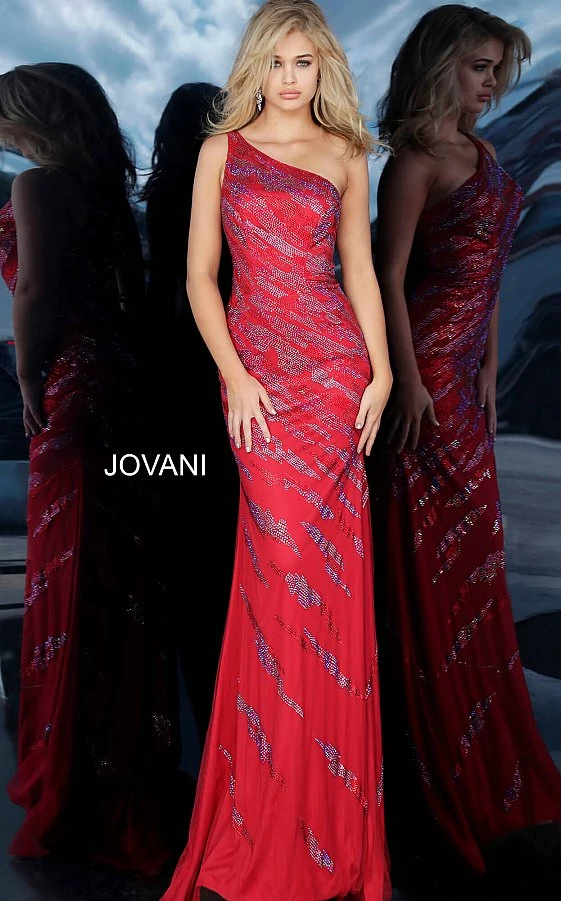 Discontinued Jovani 00685 Long Fitted One Shoulder Crystal Embellished Prom Dress Evening Gown Long Sleeve Dresses 4 Discontinued Jovani 00685 Long Fitted One Shoulder Crystal Embellished Prom Dress Evening Gown Long Sleeve Dresses