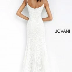Discontinued Jovani 00862 Long Lace Fit & Flare Wedding Dress Prom Pageant Gown Evening Dress Long Sleeve Dresses 12 Discontinued Jovani 00862 Long Lace Fit & Flare Wedding Dress Prom Pageant Gown Evening Dress Long Sleeve Dresses