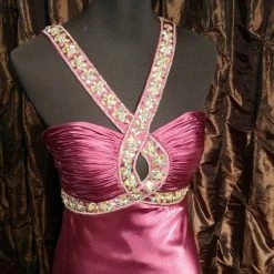 In Stock Jasz Couture Satin Prom Dress 4575 Purple Size 4 Pageant Gown Evening Backless Dresses