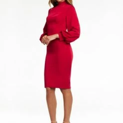 Ashleylauren Ashley Lauren 4487 Fitted High Neck Cocktail Dress