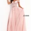 Jovani 02022 Off The Shoulder Lace A Line Prom Dress Evening Gown Sheer Ball Gown Ballgown Dresses