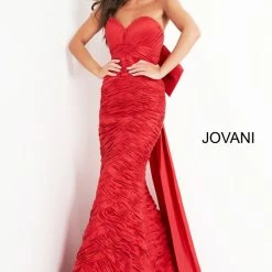 Jovani 02035 Sweetheart Neckline Prom Dress With Bow Strapless