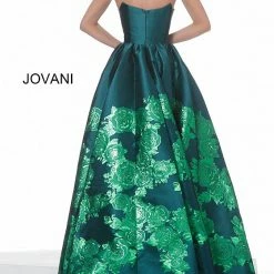 Ballgown Dresses Jovani 02038 Floral Ballgown Long Print Prom Dress Slit Strapless Designer V Points Neckline 27 Ballgown Dresses Jovani 02038 Floral Ballgown Long Print Prom Dress Slit Strapless Designer V Points Neckline