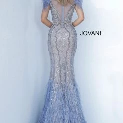 Jovani Couture 02326 Long Feather Mermaid Pageant Dress Mermaid Evening Gown Mermaid Dresses