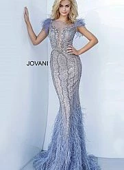 Jovani Couture 02326 Long Feather Mermaid Pageant Dress Mermaid Evening Gown Mermaid Dresses