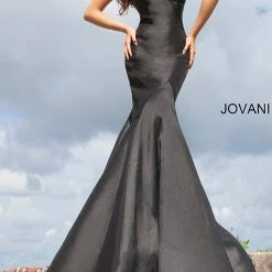 Jovani 02359 Long Off The Shoulder Mermaid Prom Dress Pageant Gown Train