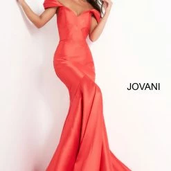 Jovani 02359 Long Off The Shoulder Mermaid Prom Dress Pageant Gown Train