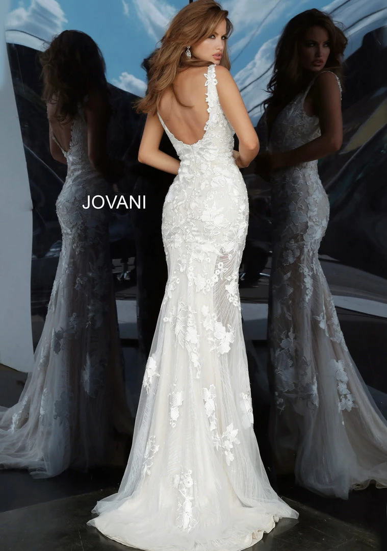 Jovani 02444 Long Floral Lace Plunging Wedding Dress Prom Gown Sexy Sheer Mermaid Dresses 10 Jovani 02444 Long Floral Lace Plunging Wedding Dress Prom Gown Sexy Sheer Mermaid Dresses