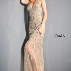 Jovani 02504 Long Fitted Embellished Sheer Backless Dress Formal Pageant Gown Backless Dresses 8 Jovani 02504 Long Fitted Embellished Sheer Backless Dress Formal Pageant Gown Backless Dresses
