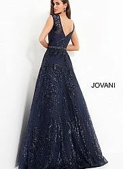 Ballgown Dresses Jovani 02514 A Line Prom Dress Embellished High Neckline Cap Sleeve Mother Of The Bride