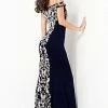 Jovani 02576 Navy Off The Shoulder Embroidered Evening Dress 1 Jovani 02576 Navy Off The Shoulder Embroidered Evening Dress