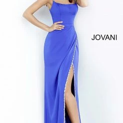 Jovani 02720 Long High Slit Formal Prom Dress Evening Gown Pageant Embellished