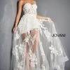 Corset Dresses Jovani 02845 Sheer Corset Maxi Skirt Prom Dress Mini Lace Sexy Formal Gown