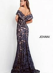Jovani 02912 Lace Evening Gown Mother Of The Bride Dress Off The Shoulder