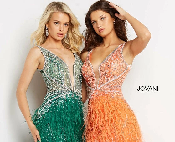 In Stock Backless Dresses Jovani 04042 Size 2 Orange Short Sheer Beaded Feather Cocktail Dress Backless Prom Homecoming 3 In Stock Backless Dresses Jovani 04042 Size 2 Orange Short Sheer Beaded Feather Cocktail Dress Backless Prom Homecoming