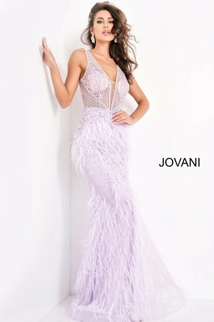 In Stock Jovani 03023 Size 2 Orange Sheer Feather Prom Dress Plunging Neck Wedding Gown Pageant Gown Mermaid Dresses 14 In Stock Jovani 03023 Size 2 Orange Sheer Feather Prom Dress Plunging Neck Wedding Gown Pageant Gown Mermaid Dresses