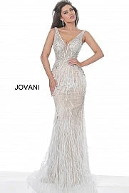 In Stock Jovani 03023 Size 00 Lilac Sheer Feather Prom Dress Plunging Neckline Pageant Gown Embellished 5 In Stock Jovani 03023 Size 00 Lilac Sheer Feather Prom Dress Plunging Neckline Pageant Gown Embellished