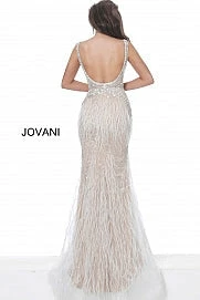 In Stock Jovani 03023 Size 00 Lilac Sheer Feather Prom Dress Plunging Neckline Pageant Gown Embellished 12 In Stock Jovani 03023 Size 00 Lilac Sheer Feather Prom Dress Plunging Neckline Pageant Gown Embellished