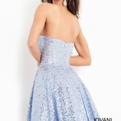 Jovani 04020 Short Sequin Fit & Flare Cocktail Dress Homecoming Strapless Ruffle Sequin Dresses 8 Jovani 04020 Short Sequin Fit & Flare Cocktail Dress Homecoming Strapless Ruffle Sequin Dresses