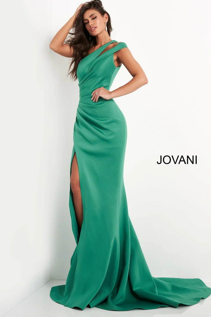 Jovani 04222 Long Train One Shoulder Evening Gown Prom Dress Cutouts Ruched 3 Jovani 04222 Long Train One Shoulder Evening Gown Prom Dress Cutouts Ruched
