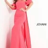 Jovani 04350 Off The Shoulder Crepe Evening Dress With Cape Train 1 Jovani 04350 Off The Shoulder Crepe Evening Dress With Cape Train
