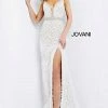 Jovani 04626 Embellished Feather Skirt Long Prom Dress Evening Gown Side Slit 2 Jovani 04626 Embellished Feather Skirt Long Prom Dress Evening Gown Side Slit