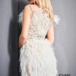 Jovani 04739 Light Blue Cocktail Dress Homecoming Dress Beaded Feathers V Neck 19 Jovani 04739 Light Blue Cocktail Dress Homecoming Dress Beaded Feathers V Neck