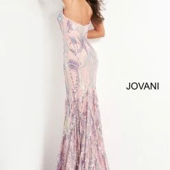 In Stock Jovani 05100 Sz 8 Pink Fitted Sequin Mermaid Prom Dress Strapless Pageant Gown Mermaid Dresses