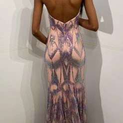 Jovani 05100 Long Fitted Sequin Mermaid Prom Dress Strapless Pageant Gown