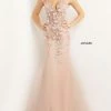 Jovani 05839 Long Mermaid Prom Dress Pageant Gown Formal Dress Floral V Neck