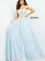 Jovani 06231 Strapless A Line Embellished Tulle Prom Dress Pageant Gown Evening Gown Ballgown Dresses
