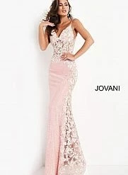 In Stock Mermaid Dresses JOVANI 06232 Size 2 Long Fitted Sequin Sheer Corset Floral Prom Dress Sexy Pageant Gown