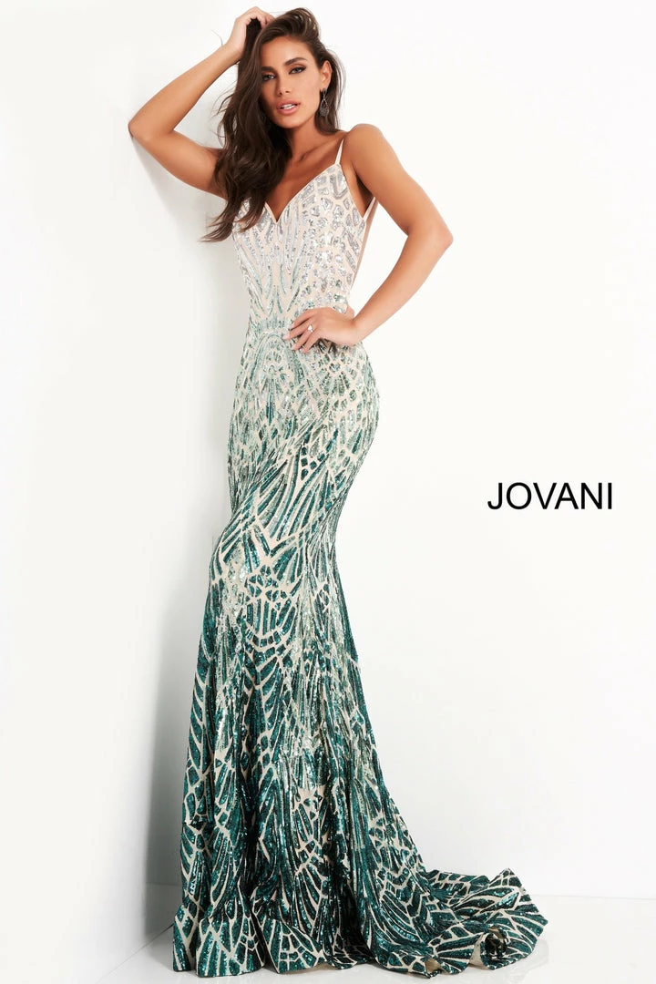 In Stock Jovani 06450 Size 6 Long Backless Sequin Mermaid Prom Dress Formal Pageant Gown V Neck 4 In Stock Jovani 06450 Size 6 Long Backless Sequin Mermaid Prom Dress Formal Pageant Gown V Neck