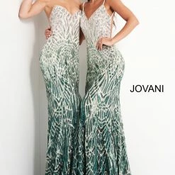 In Stock Jovani 06450 Size 6 Long Backless Sequin Mermaid Prom Dress Formal Pageant Gown V Neck 18 In Stock Jovani 06450 Size 6 Long Backless Sequin Mermaid Prom Dress Formal Pageant Gown V Neck