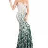 Backless Dresses Jovani 06459 Long Sequin Mermaid Dress Backless Corset Prom Pageant Ombre