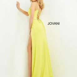 Backless Dresses Jovani 06557 Double Slit Long Prom Dress Sexy Backless Corset Evening Gown