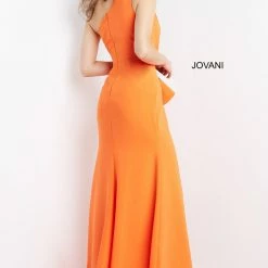 Jovani 06756 Long Straight Prom Pageant Gown Maxi Slit Dress One Shoulder