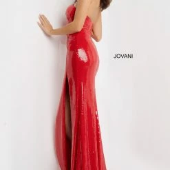 Jovani 07216 Long Straight Prom Pageant Gown Halter Dress
