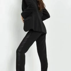 Jovani 07293 Long Jumpsuit Prom Pageant Tuxedo Formal Black Ivory