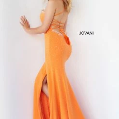Jovani 07383 Long Straight Prom Pageant Gown Embellished Dress Formal Backless Dresses