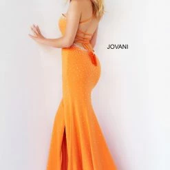 Jovani 07383 Long Straight Prom Pageant Gown Embellished Dress Formal Backless Dresses
